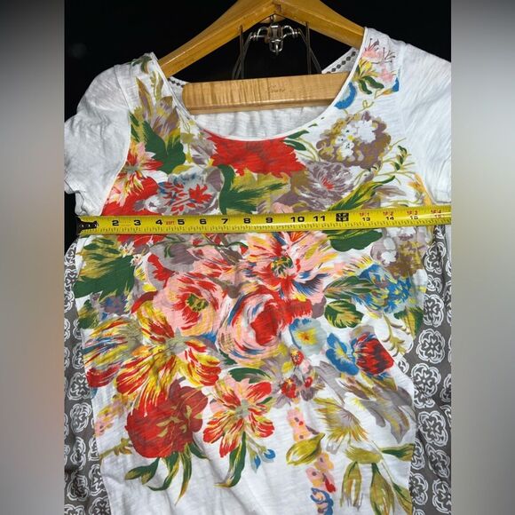 Anthropologie Little Yellow Button Elysia Top Size Medium VGUC - Picture 9 of 9